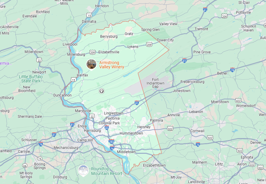 Dauphin County, PA Map