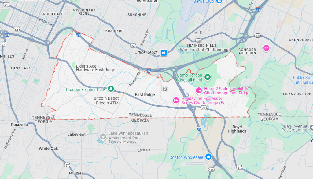 East Ridge, TN Map