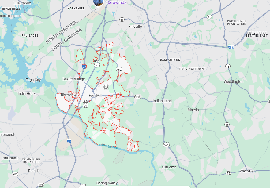 Fort Mill, SC Map