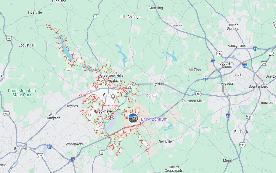 Greer, SC Map