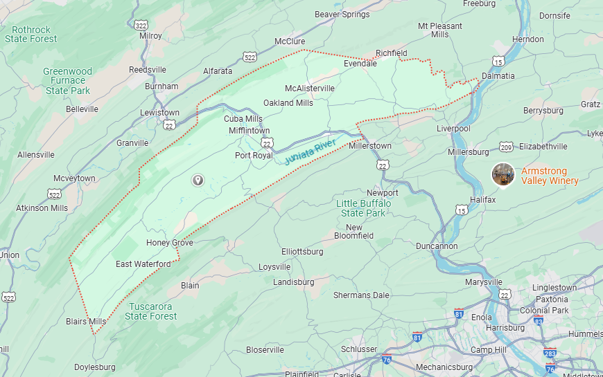 Juniata County, PA Map