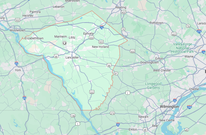 Lancaster County, PA Map