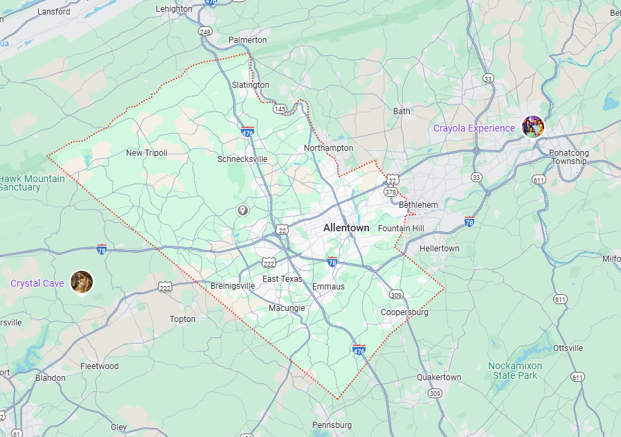 Lehigh County, PA Map