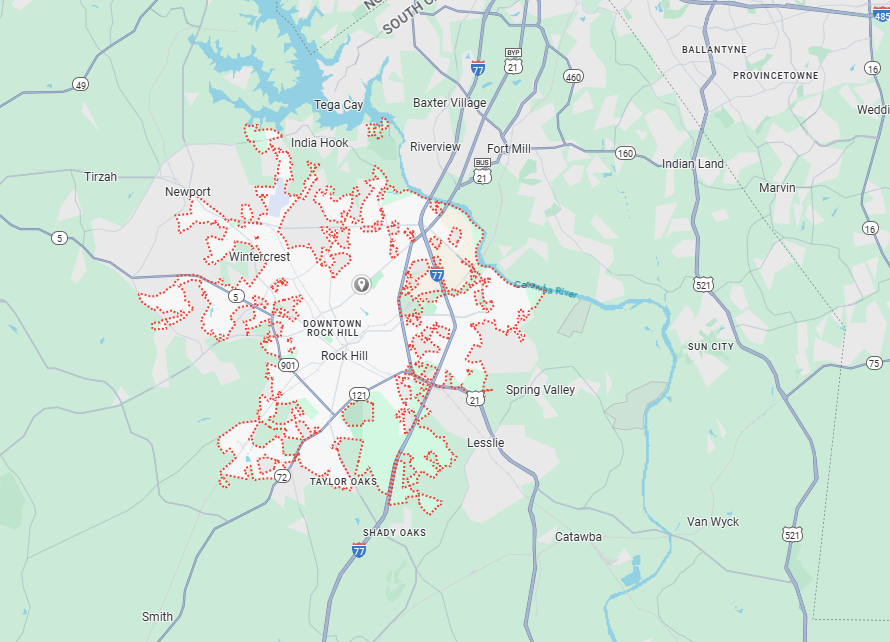Rock Hill, SC Map