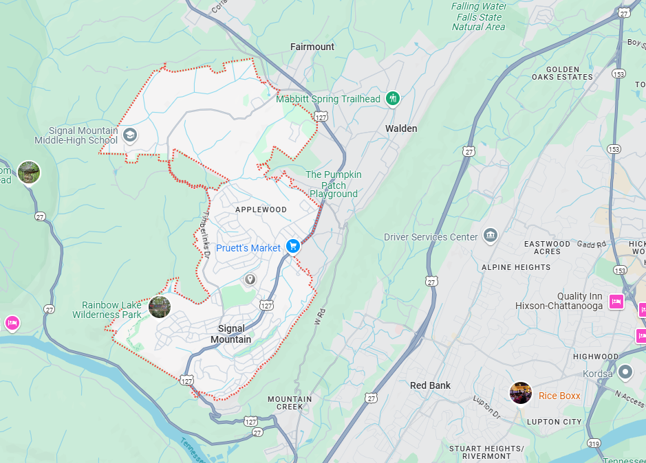 Signal Mountain, TN Map