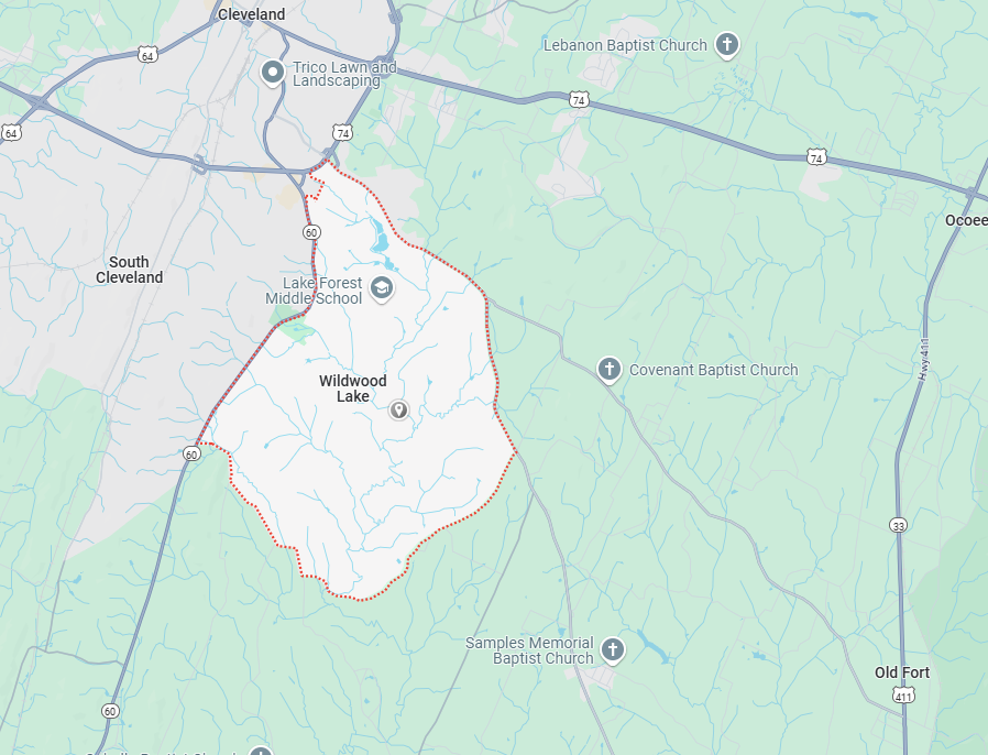 Wildwood Lake, TN Map