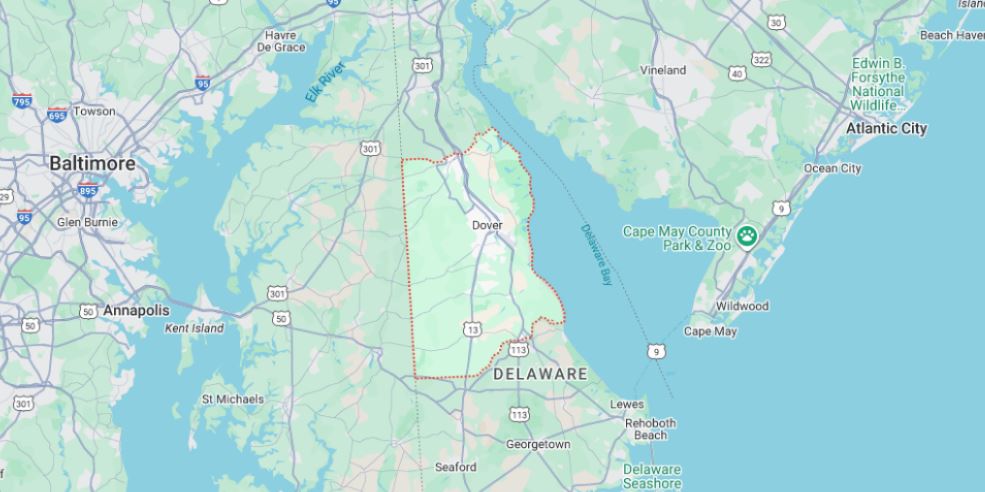 Kent County, DE Map